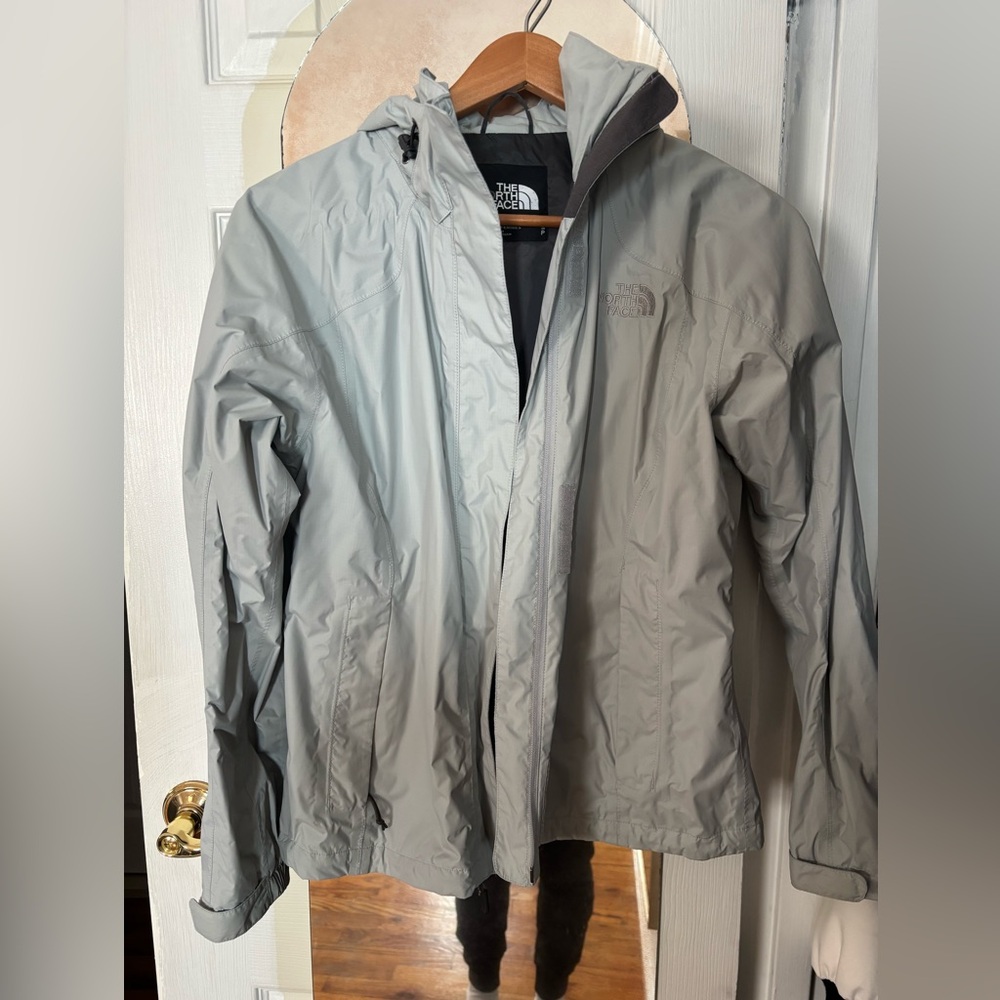 North face Grey Raincoat